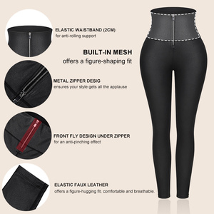 <span class=keywords><strong>Pantalon</strong></span> en <span class=keywords><strong>cuir</strong></span> de contrôle de la taille haute pour femmes avec nouveau design respirant quantité minimale de commande 1 pièce - Product Image 5