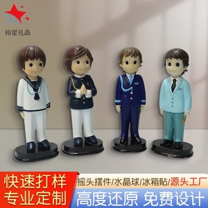 Figuras de resina, adornos de personajes de dibujos animados, decoración del hogar, regalo artístico artesanal para esposa, amigo, colega, compañero de clase - Product Image 5