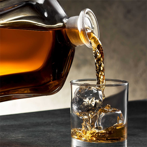 Decantador de Vidrio Más Vendido, Hermético, con Tapón Geométrico, para <span class=keywords><strong>Whisky</strong></span>, Vino, <span class=keywords><strong>Bourbon</strong></span>, Brandy, Refrescos - Product Image 4