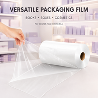 Film rétractable en polyoléfine à pliage central, souple, uni, sans odeur, flexible, résistant aux basses températures, pour l'emballage du savon, fabrication OEM personnalisée