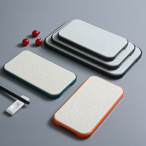 Rectangular Melamine Plate Rock Pattern Sushi Dessert Flat Long Japanese Style Hotel Coffee Tea Use - Product Image 1