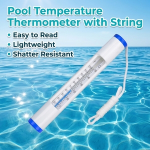 Herramienta de prueba de temperatura del agua resistente a roturas redondas, accesorios para piscina, termómetro para piscina con cuerda para piscina, Spa, bañera de hidromasaje, estanque - Product Image 6