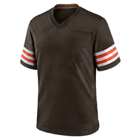 Grosir Baru Berkualitas Tinggi 2 #   Jersey Custom Brand Sublimasi 100% Poliester/Nilon Jahitan Cleveland Chubb Sanders Shedeur