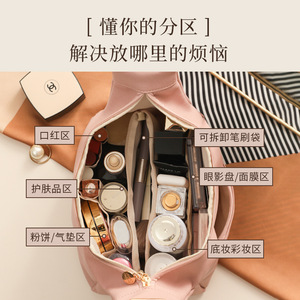 Lehuo Travel Cosmetic Bag Pink Rectangle Polyester Multifunction <b>Toiletries</b> <b>Storage</b> Bag For Everyday Use - Product Image 4