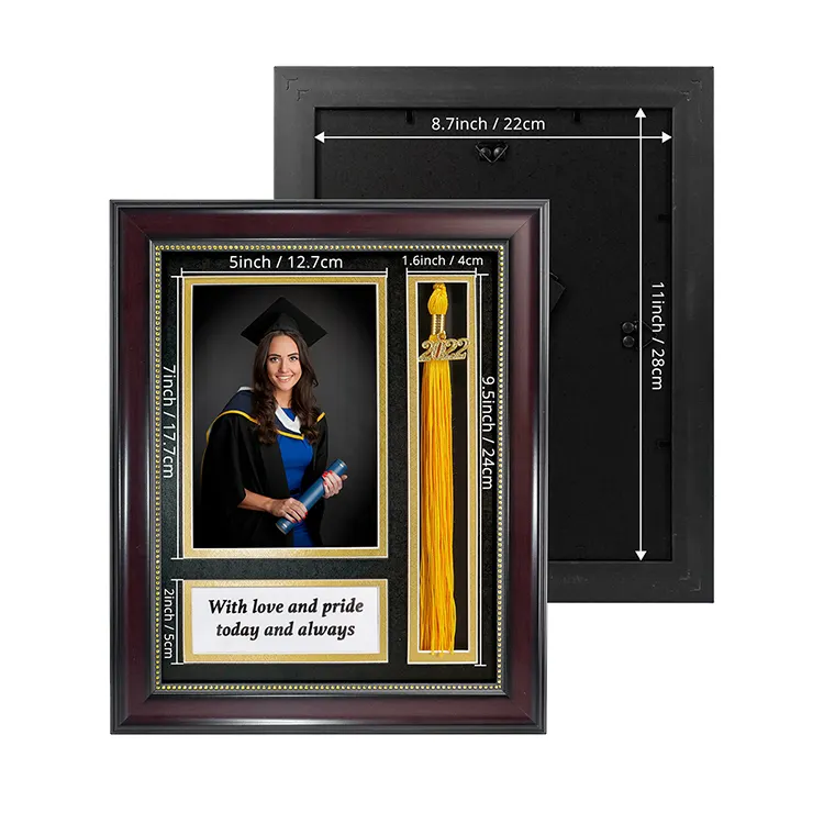 MONDON Graduação Photo Picture Frame com Tassel Personalizado Certificado Quadro Diploma a4