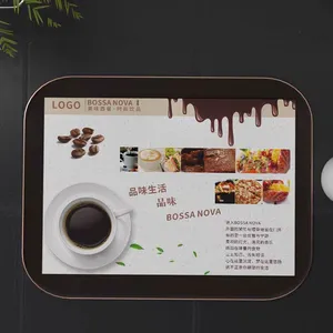 Custom Printed Disposable Recycled Cafe Catering Menu Fast Food Restaurant Dining Table Plate Mat Pads Tray Paper Placemat