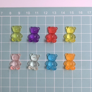 100 Breloques Lumineuses Kawaii en Forme d'Ours Gélifiés pour Slime, Ongles, Résine, Scrapbooking, Artisanat, Décoration de Coque de Téléphone, DIY - Product Image 4
