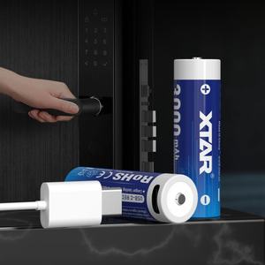 بطاريات ليثيوم أيون أسطوانية قابلة لإعادة الشحن من نوع C بقوة 3000 مللي أمبير في الساعة من إنتاج مصنع XTAR بشعار OEM، تُشحن عبر USB أو شحن سريع عبر USB-C - Product Image 2