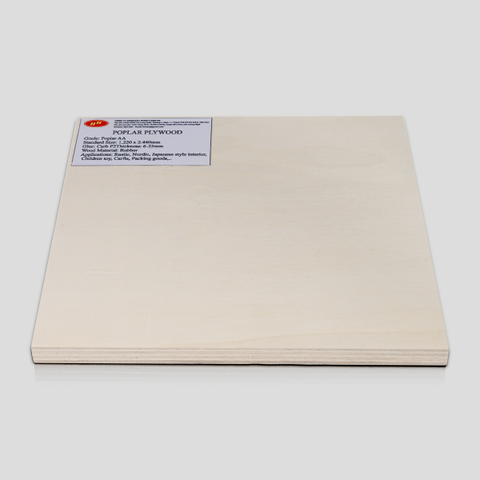 Hot Selling Poplar Plywood 12/15/18mm Thickness Moisture-Proof Waterproof for Long-Lasting Kitchen Living Room Bedroom Interior