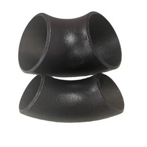 מרפק <span class=keywords><strong>90</strong></span> מעלות מפלדה שחורה DIN SMS ISO <span class=keywords><strong>CS</strong></span>, ריתוך ראש עגול, משטח חלק, לחץ גבוה, ליישומי נפט וגז - Product Image 3