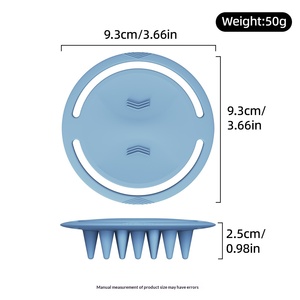 Brosse à <span class=keywords><strong>shampoing</strong></span> en silicone à anneau rond, nouveau style, <span class=keywords><strong>sans</strong></span> dommage pour les cheveux, nettoyage du cuir chevelu, massage anti-stress, vente en gros - Product Image 3