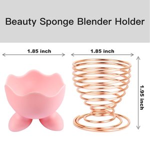 Support de présentation pour éponges de maquillage, étui pour éponges cosmétiques, support pour houppettes, support de séchage en silicone souple pour houppettes à poudre, support pour houppettes en forme d'œuf, support pour tampons de beauté - Product Image 6