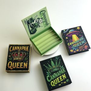 Boîte d'emballage personnalisée anti-odeur en forme de <span class=keywords><strong>livre</strong></span> pour cônes fumeurs, lot de 5, 98 mm, avec fentes pour cigarettes roulées - Product Image 1