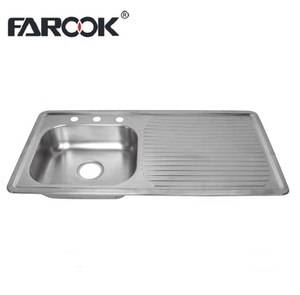Fregadero de Cocina de Acero Inoxidable Económico de una Sola Tina con Escurridor, Hecho en China - Product Image 5