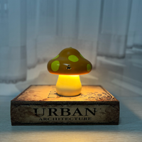 Lampe LED sculpturale sans fil personnalisable en forme de maison champignon en résine, à commande tactile, intensité variable, lumière d'ambiance, marque privée