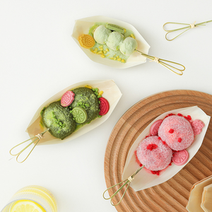 50 Pièces Assiettes jetables écologiques en bois en forme de bateau pour sushis, salades, desserts, plateaux pour la maison, les fêtes et les mariages - Product Image 5