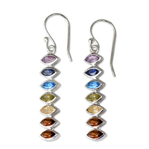 Orecchini Pendenti a Goccia Colorati a Forma di Marquise per Donne, Gioielli di Design Unici e alla Moda - Product Image 1