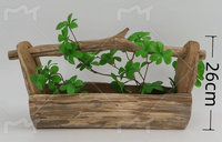 Panier en bois fabriqué en usine, rangement en bois, jardinière en bois avec couleur naturelle, jardinage