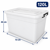 Bac de rangement pour placard domestique, en plastique blanc, 120L, organisateur personnalisé pour literie et jouets, pour chambre à coucher et armoire
