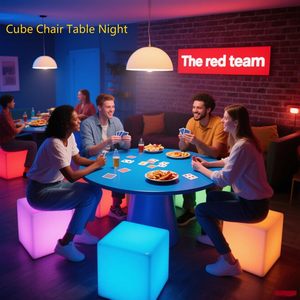 Khối lập phương LED cho meubles d'événements, RGB 40x40x40 Avec nạp tiền USB/nạp tiền Solaire, fauteuil Cube LED - Product Image 6
