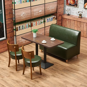 Juego de Mesa y Sillas de Comedor de Madera Maciza Cuadrada, Diseño Moderno Americano, Resistente, para Restaurante Comercial, Cafetería o Bar - Product Image 2