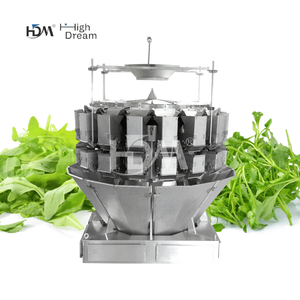 Diseño de superficie de contacto con hoyuelos, tolva de gran volumen, brotes de soja, ensalada, verduras, pesadora multicabezal, máquina empacadora - Product Image 2