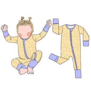 Piyama Bayi Lengan Panjang Little Glow Kid Harga Grosir Model Baru Lembut dan Ramah Kulit Piyama Bayi Baru Lahir - Product Image 2