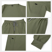 Gommage médical uniforme fabricant en gros à la mode femmes hôpital gommage hauts Jogging jambes soins infirmiers travail uniforme