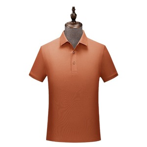 เสื้อโปโลสีพื้นแขนสั้นผ้าฝ้ายแท้ป้องกันการเกิดขุยสำหรับสวมใส่เพื่อการพักผ่อน - Product Image 5