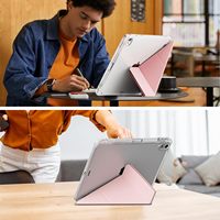 Étui de protection pour tablette avec coque arrière transparente multi-angles, antichoc, Smart Folio pour iPad A16 11e génération 11 pouces 2025 iPad 10e génération 10,9 pouces