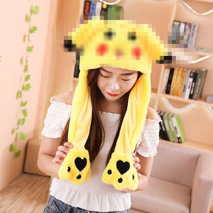 Chapeau lumineux à oreilles de <span class=keywords><strong>lapin</strong></span> pour filles, chapeau en peluche amusant à oreilles mobiles, chapeau de cosplay pour fête, chapeau de vacances - Product Image 3