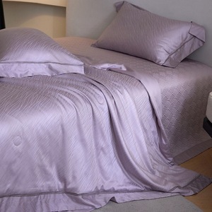 Vente chaude <span class=keywords><strong>violet</strong></span> couleur unie linge de lit 1.8m couvertures 2 taies d'oreiller douces Lyocell coton housse de couette reine taille ensemble de literie - Product Image 2
