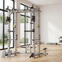 Rack de musculation multifonction en acier robuste, cage à squats tout-en-un, pour salle de sport commerciale et usage domestique, support d'entraînement pour barre de musculation