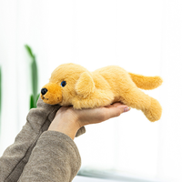 Porte-clés en peluche chien jaune, pendentif de sac à dos, porte-clés animal personnalisé, jouet de poche, petite taille, jouet à main