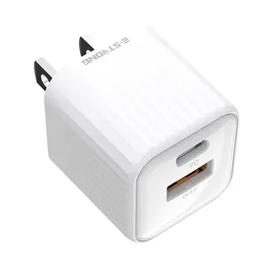 מיני פ"ד מטען 20W USB + C קיר הר מטען ש 3.0 מהיר מטען 2 יציאת כוח iPhone עבור Samsung