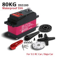 DSSERVO DS5180MG 105KG Servo Digital Torsi Tinggi Tahan Air dengan Gear Logam untuk Mobil RC, Robot Model, Peningkatan Tugas Berat