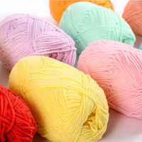 Fil Coton Lait 5 Brins Couleur Unie Haute Qualité pour Crochet et Tricot