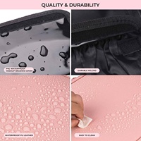 Trousse de Maquillage Personnalisée pour Femme, Grande Capacité, Portable de Voyage, avec Miroir LED Lumineux, Boîte de Rangement à Cosmétiques pour Bureau