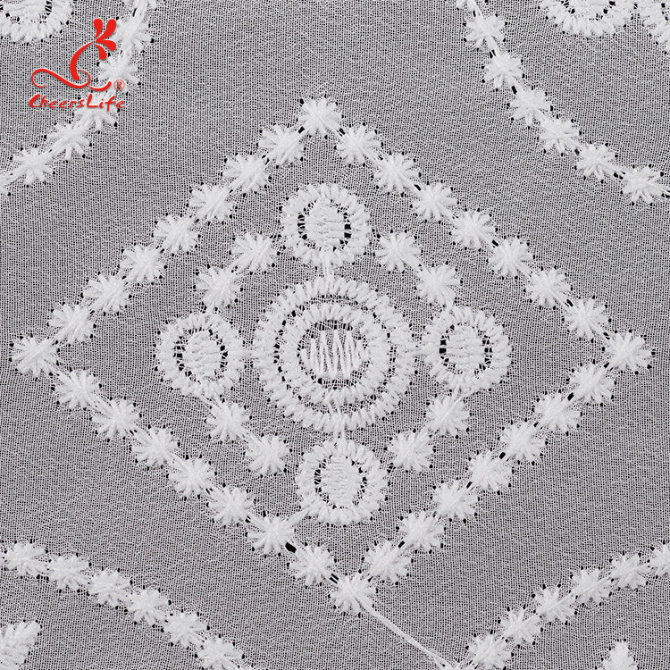 100% Polyester 2020 Luxe Dernière Maille Filet Blanc Broderie Française Robe De Mariée En Dentelle Tissu