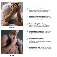 Huile de massage aux herbes pour hommes, extrait de racine de maca et de ginseng, biologique, végétalienne, sans cruauté, sans parfum, huile essentielle pour la vitalité masculine