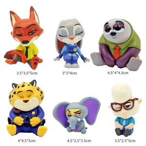 ฟิกเกอร์น่ารักจากซีรีส์ใหม่ ซูโทเปีย จูดี้และนิค ของตกแต่ง DIY เหมาะสำหรับเด็กผู้หญิงเล่นบทบาทสมมติ เกม  ลูกปัดพีวีซี - Product Image 2