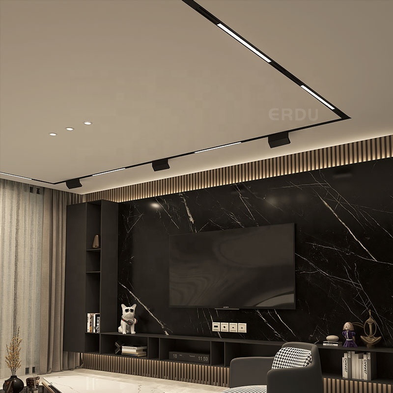 Горячая Распродажа, украшение интерьера, COB точечный Трековый светильник, Потолочная светодиодная Магнитная решетка, светодиодная линейная трековая система освещения