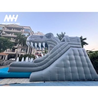 Toboggan aquatique gonflable géant en PVC Aloha Splash - Double piste, style dragon personnalisé, utilisation extérieure, capacité 500 kg, pour jardin