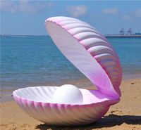 Statue de coquille de mer géante banc en résine avec perles accessoires de fruits de mer pour centre de table de mariage