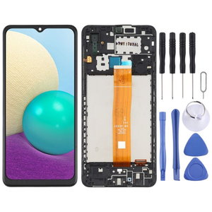 Écran LCD tactile numériseur avec châssis pour Samsung A02, garantie 1 an - Product Image 1