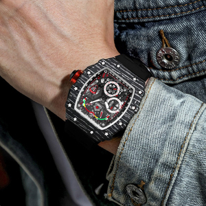 Reloj de cuarzo para hombre multifuncional <span class=keywords><strong>Miller</strong></span> luminoso calendario barril correa de silicona reloj de pulsera para hombre <span class=keywords><strong>Relojes</strong></span> de mano - Product Image 5
