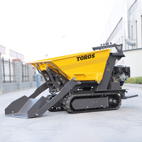 Mini-dumper tout-terrain autochargeur OEM, mini-dumper autochargeur de 500 kg, brouette motorisée hydraulique, mini-dumper sur chenilles