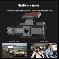 Caméra de tableau de bord GPS portable Yueming à double objectif IPS 1080p, 32 Go, grand angle 170°, WiFi, SIM, Cloud DVR, application, vision nocturne en direct