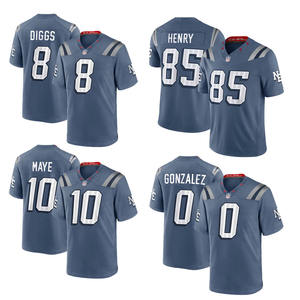 批发男式女式新英格兰对手队球衣定制美式橄榄球衬衫 0 Gonzalez 10 Maye 成人加大码短裤 - Product Image 1