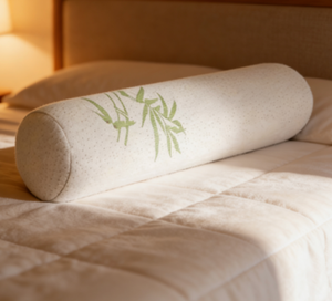 Almohada cilíndrica de espuma viscoelástica, soporte lento de retorno <span class=keywords><strong>para</strong></span> cuello/lumbar/piernas, funda transpirable de bambú <span class=keywords><strong>para</strong></span> dormir de lado - Product Image 1